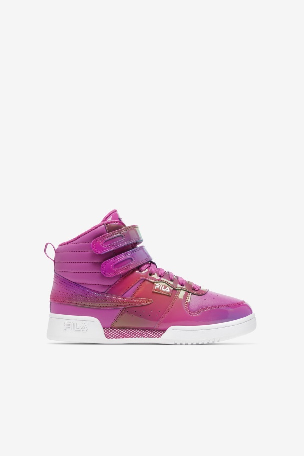 Iridescent/Purple/White Fila UK Little Kids' F-14 Iridescent