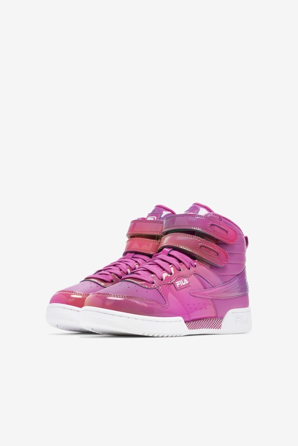Iridescent/Purple/White Fila UK Little Kids\' F-14 Iridescent