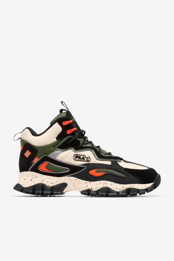 Men's Ray Tracer Tr 2 Mid Fila UK Chive/Black/Ecru