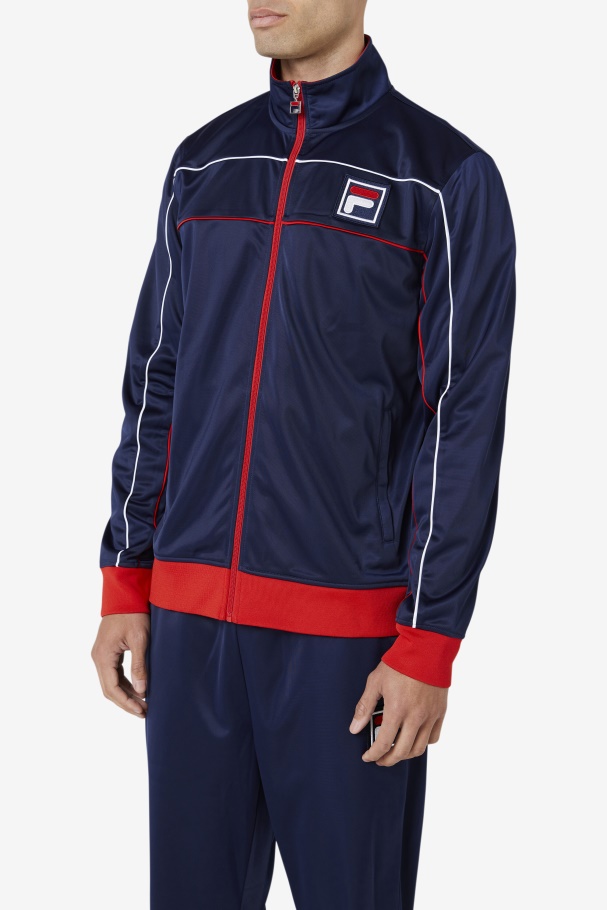 Fila UK Navy/Red/White Wayan Track Jacket
