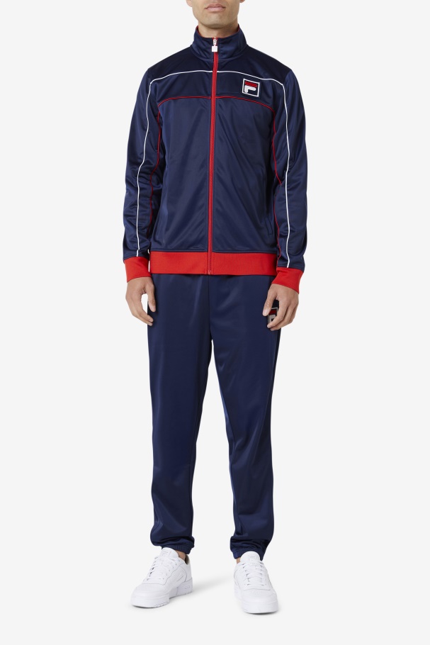 Fila UK Navy/Red/White Wayan Track Jacket