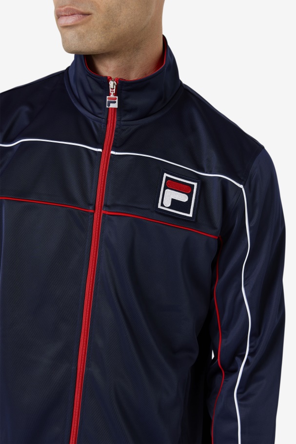 Fila UK Navy/Red/White Wayan Track Jacket