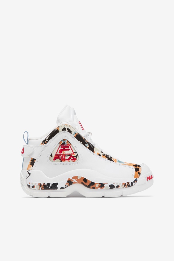 White/Red Fila UK Women's Grant Hill 2