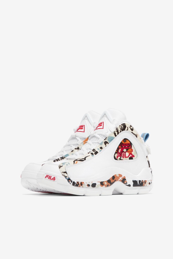 White/Red Fila UK Women\'s Grant Hill 2