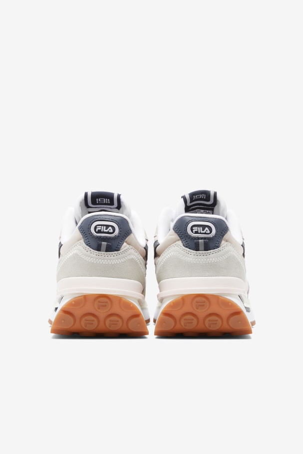 Bleached Sand/Navy/White Fila UK Women\'s Renno