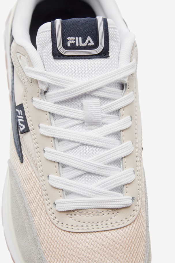 Bleached Sand/Navy/White Fila UK Women\'s Renno