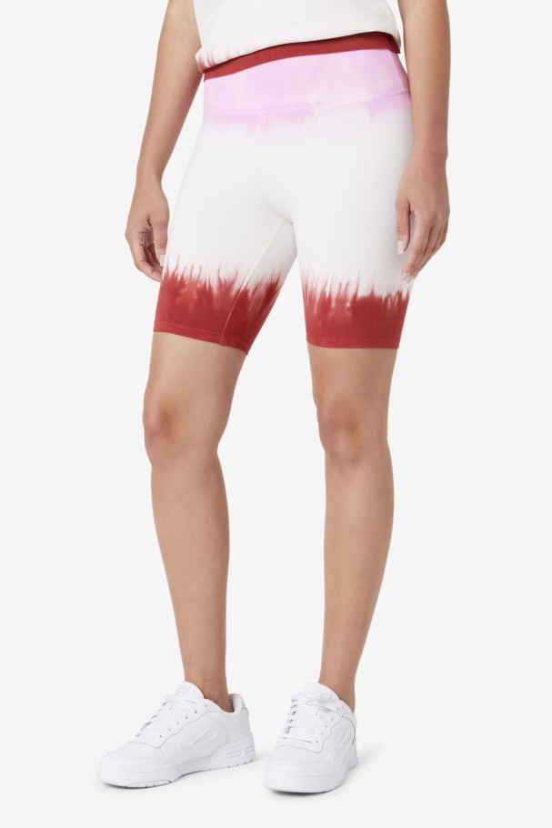 Taima Tie Dye Bike Short Fila UK Pirouette/White/Earth Red