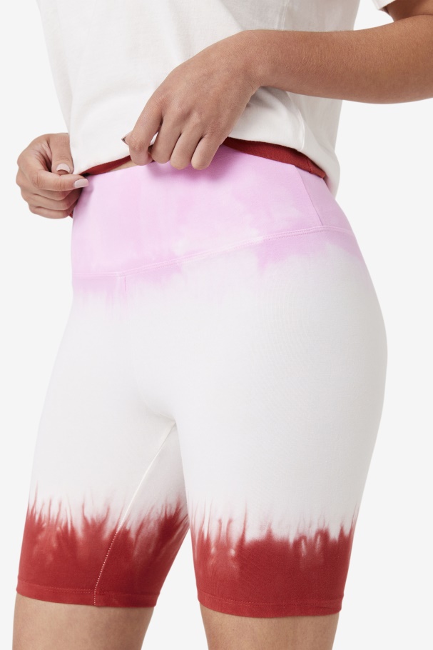 Taima Tie Dye Bike Short Fila UK Pirouette/White/Earth Red