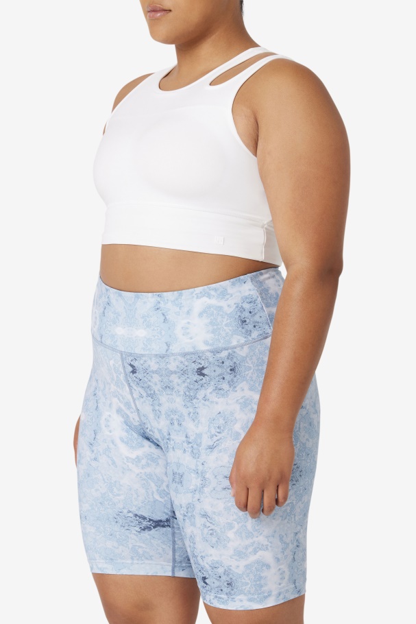 White Uplift Slice Crop Bra Top Fila UK