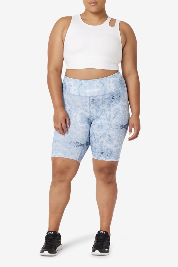 White Uplift Slice Crop Bra Top Fila UK