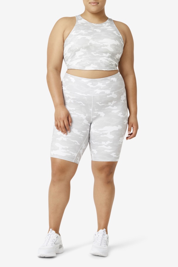 Uplift High Neck Sports Bra White Fila UK