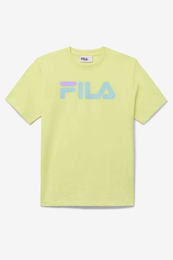 Men's Eagle Tee Pale Lime Yellow Fila UK