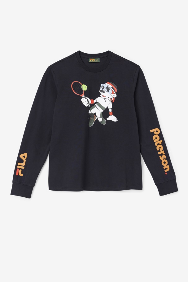 Black Fila UK Fila UK X Paterson Long Sleeve Tee