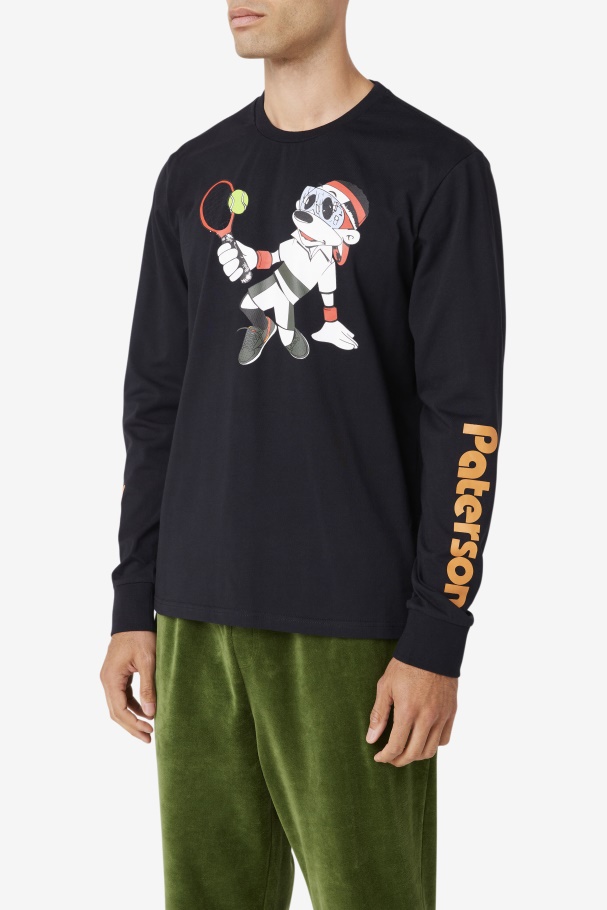 Black Fila UK Fila UK X Paterson Long Sleeve Tee