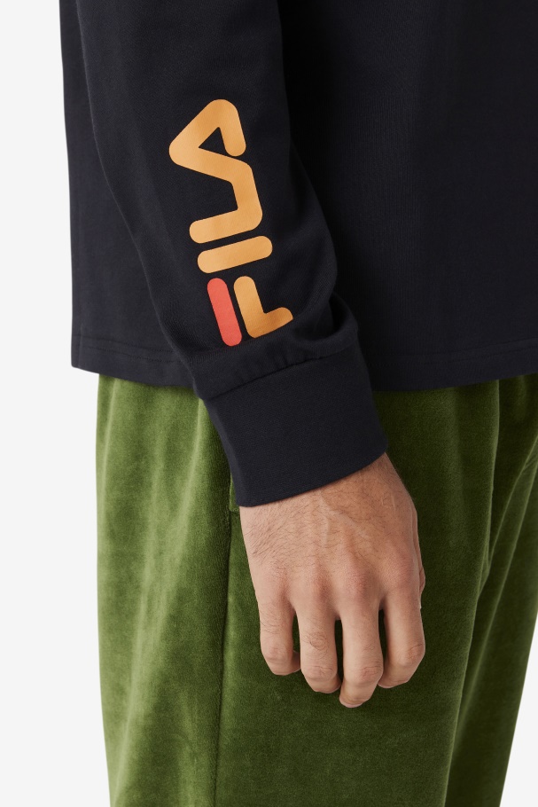 Black Fila UK Fila UK X Paterson Long Sleeve Tee