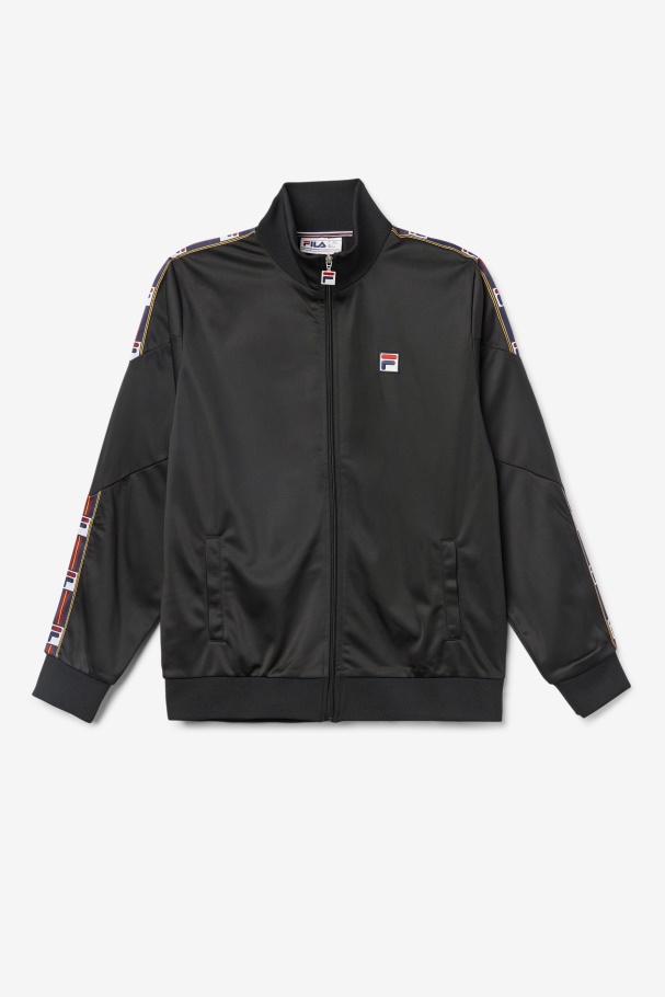 Black Carson Track Jacket Fila UK