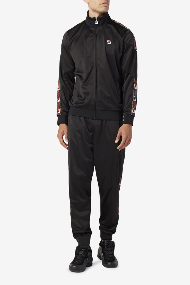 Black Carson Track Jacket Fila UK