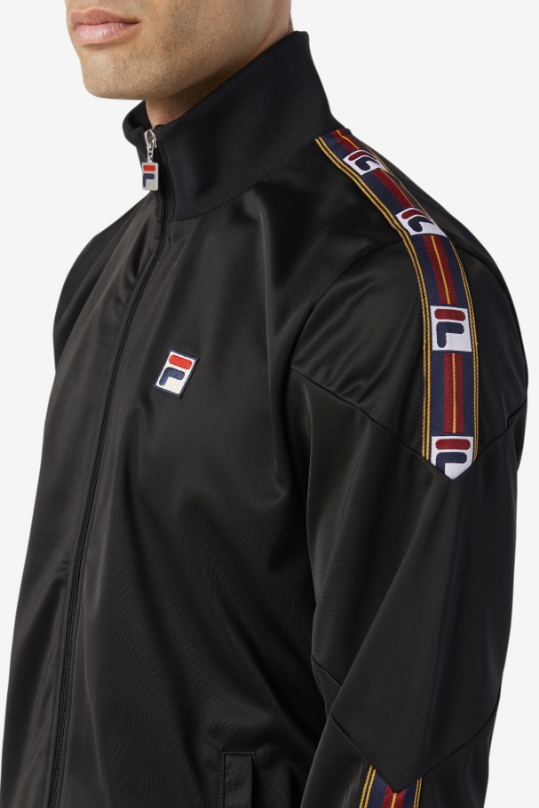 Black Carson Track Jacket Fila UK