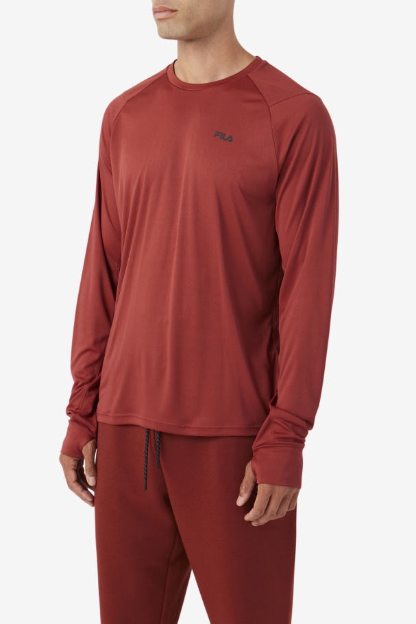 Fila UK Russet Brown/Black Jazam Long Sleeve Crew