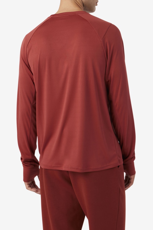 Fila UK Russet Brown/Black Jazam Long Sleeve Crew