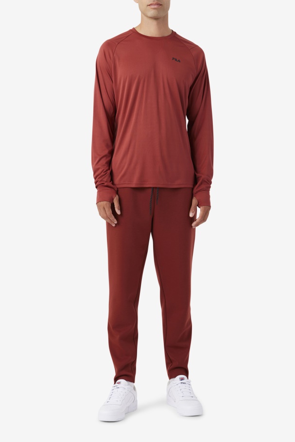 Fila UK Russet Brown/Black Jazam Long Sleeve Crew