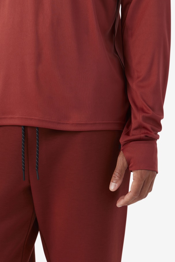 Fila UK Russet Brown/Black Jazam Long Sleeve Crew