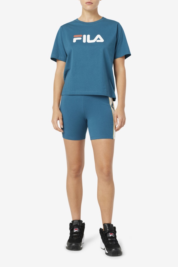 Davina Bike Short Blue Coral Fila UK