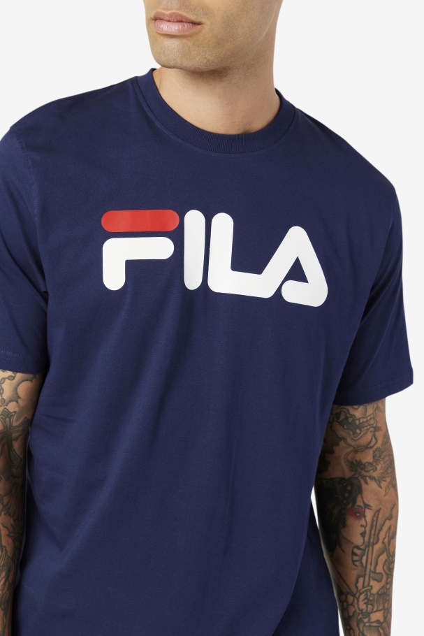 Fila UK Men\'s Eagle Tee Peacoat/White/Chinese Red