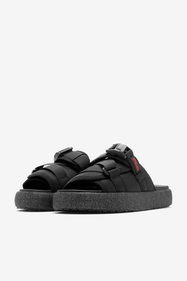 Fila UK Men\'s Atlas Slide Black/Red