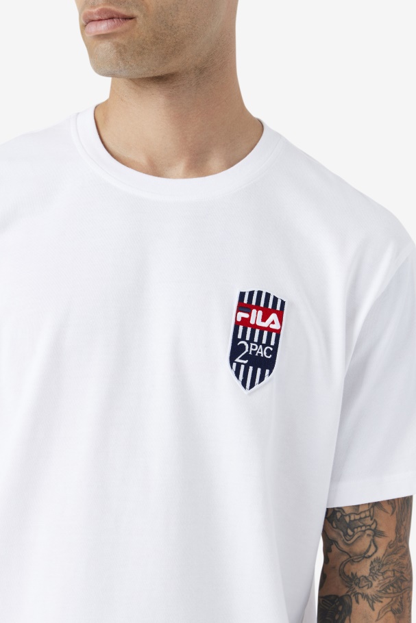 White 2Pac Patch Tee Fila UK