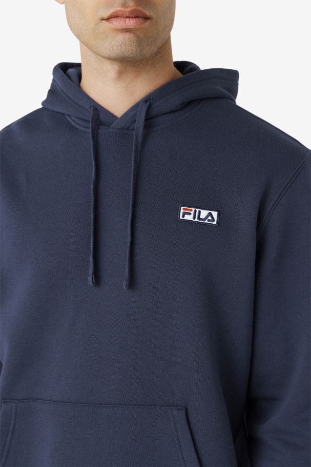 Navy/White Fila UK Algot Hoodie