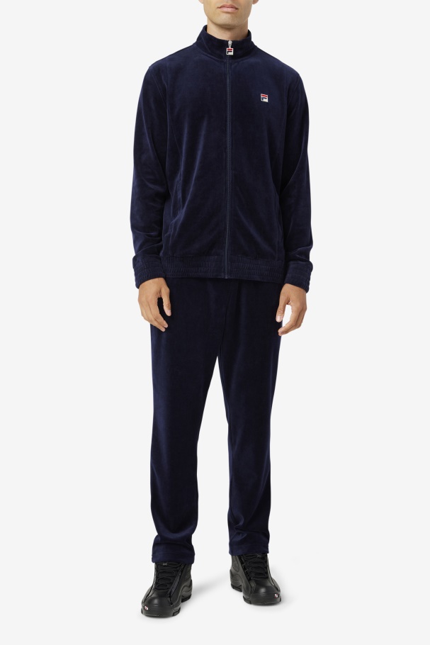 O-Fit Velour Pant Fila UK Navy/Gardenia/Red