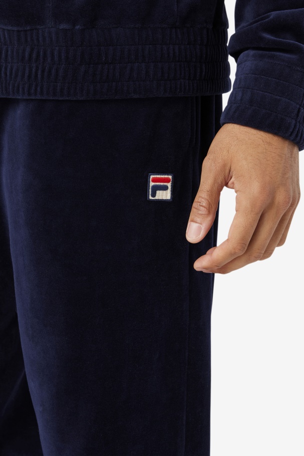 O-Fit Velour Pant Fila UK Navy/Gardenia/Red