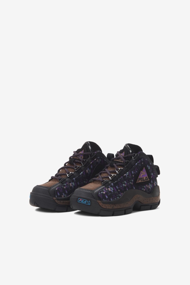 Fila UK Little Kids\' Grant Hill 2 Outdoor Black/Pinecone/Purple