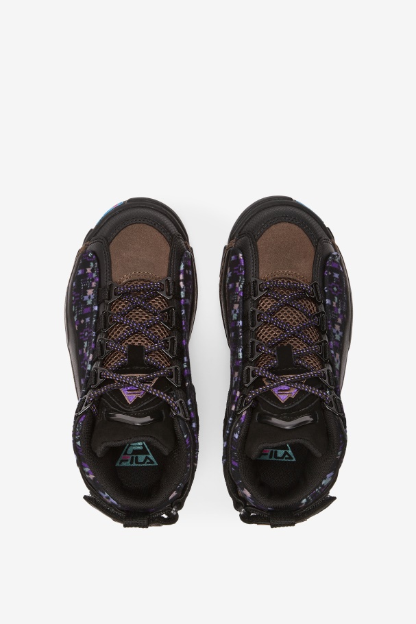 Fila UK Little Kids\' Grant Hill 2 Outdoor Black/Pinecone/Purple