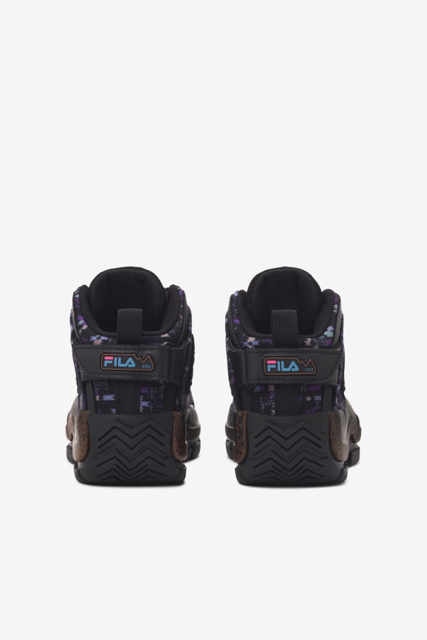 Fila UK Little Kids\' Grant Hill 2 Outdoor Black/Pinecone/Purple