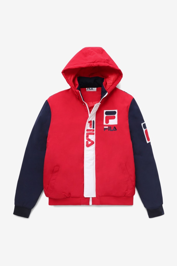 Fila UK P1 Fila UK Tech Jacket Red/Peacoat/White