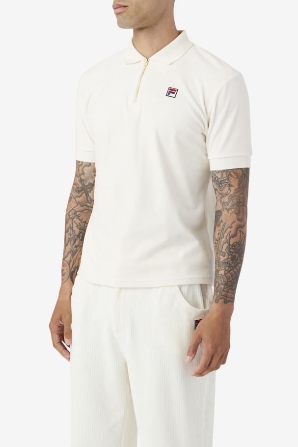 Devon Velour Polo Fila UK Egret
