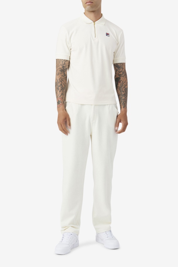 Devon Velour Polo Fila UK Egret
