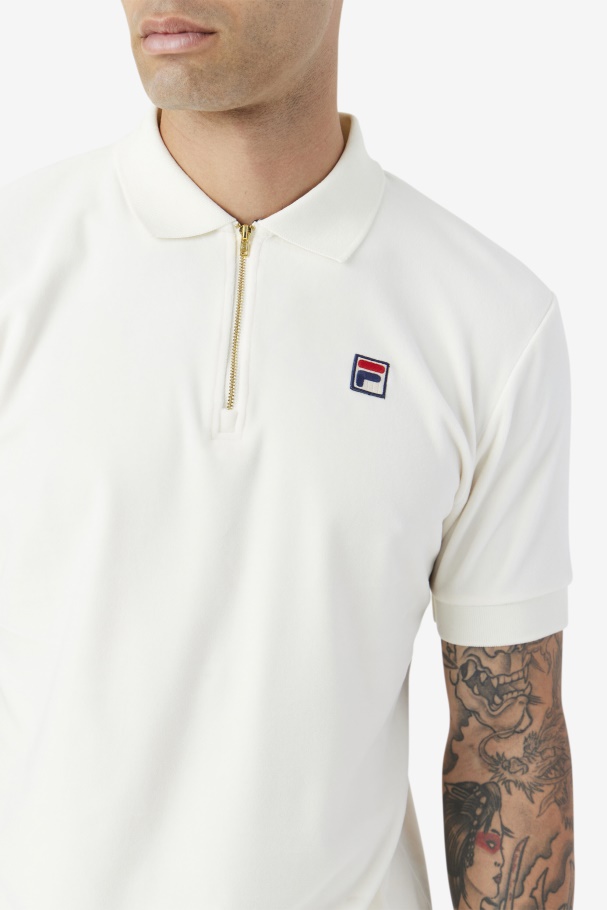 Devon Velour Polo Fila UK Egret