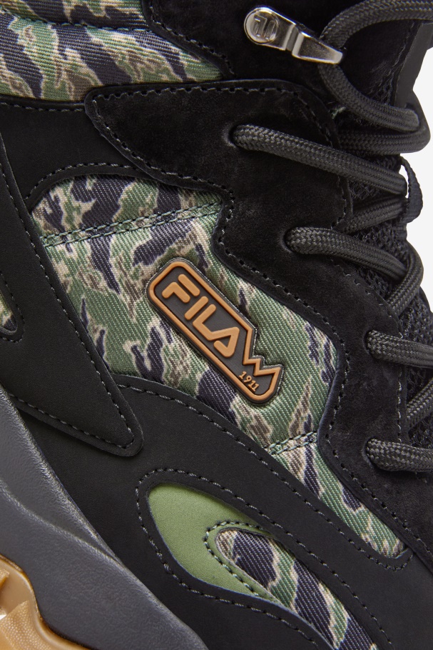 Black/Chive/Gum Fila UK Men\'s Ray Tracer TR 2 MID