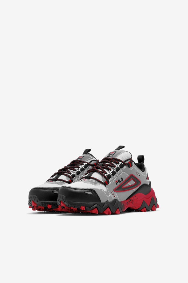 Fila UK Little Kids\' Oakmont TR Metallic Silver/Black/Red