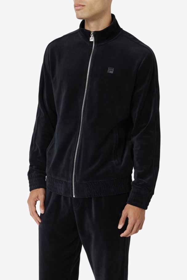 Fila UK Deverall Velour Jacket Black