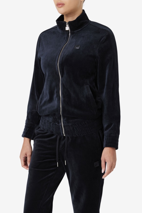 Fila UK Deverall Velour Jacket Black