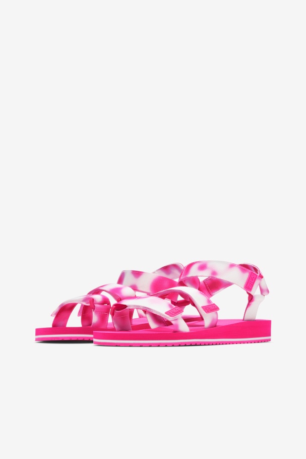 Multi/Pink Glo/White Fila UK Women\'s Drifter Ts Tie Dye