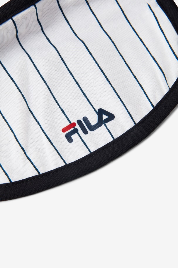 White Pin Stripe Face Mask White Fila UK