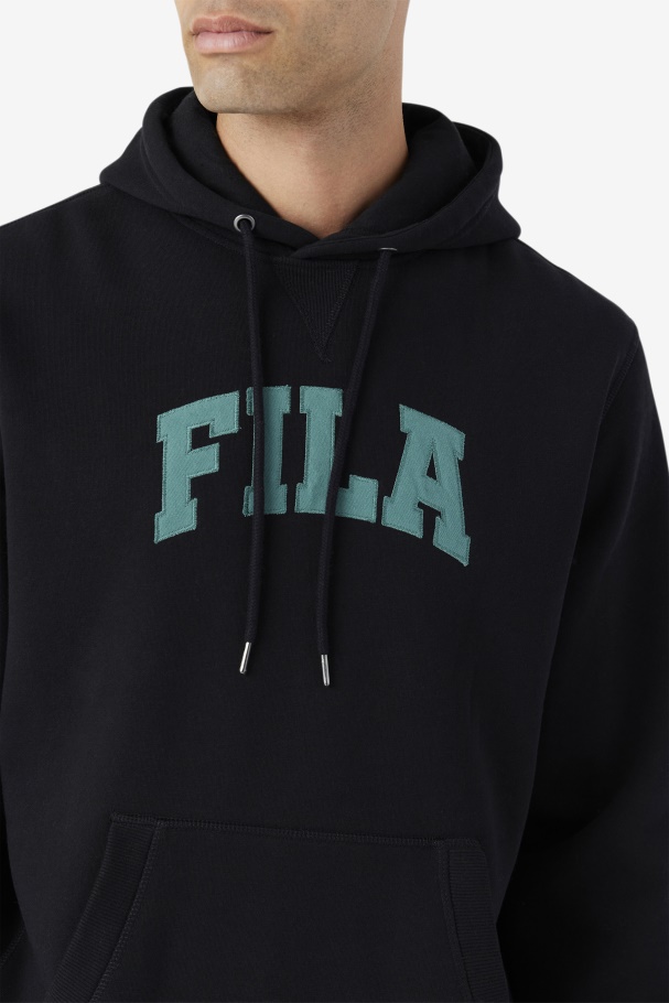 Brook Hoodie Fila UK Black/Blue Spruce
