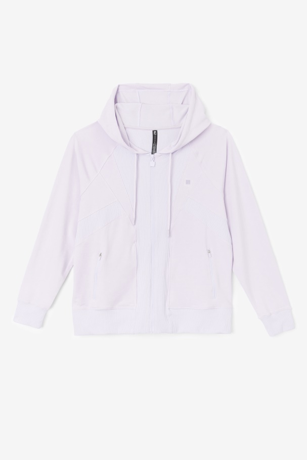 Fila UK Fi-Lux Texture Full Zip Hoodie Lavender Blue