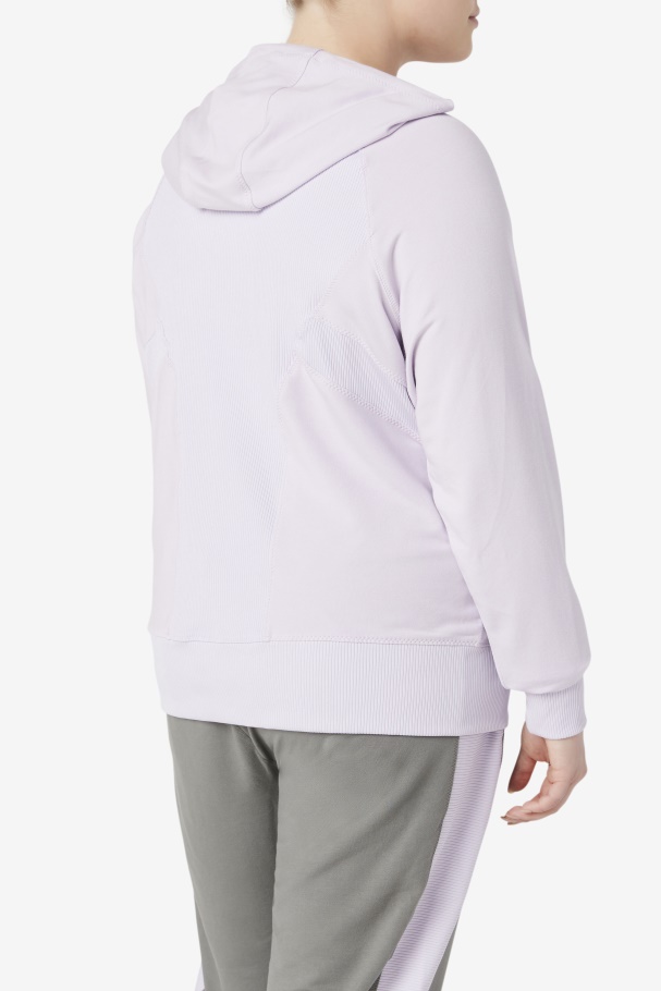 Fila UK Fi-Lux Texture Full Zip Hoodie Lavender Blue