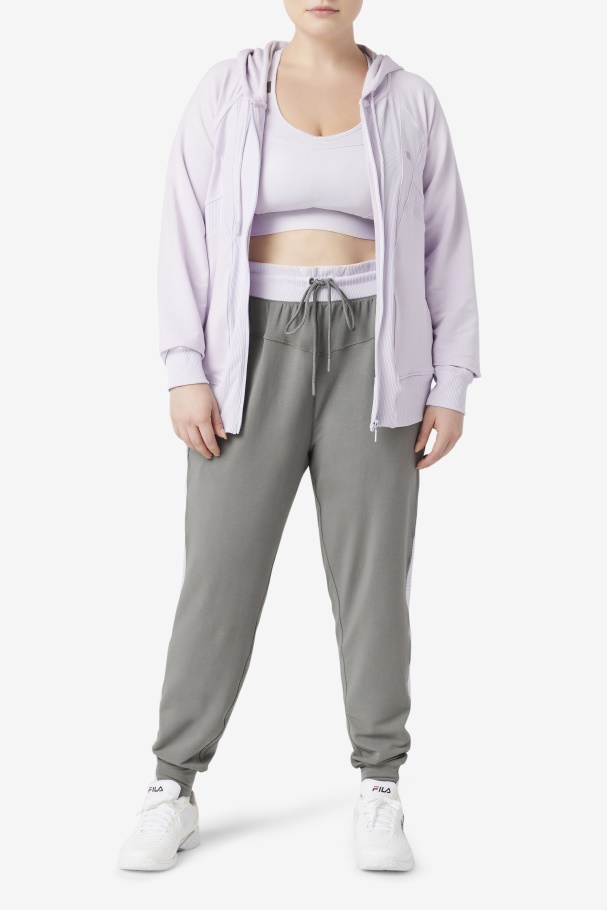 Fila UK Fi-Lux Texture Full Zip Hoodie Lavender Blue
